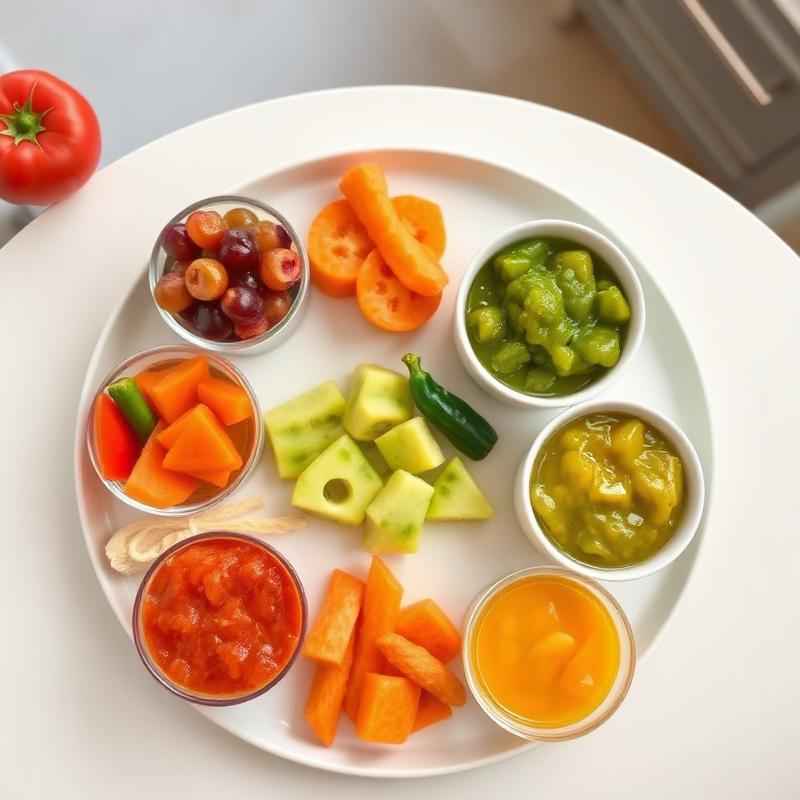 Platillo de bebé con brócoli y camote