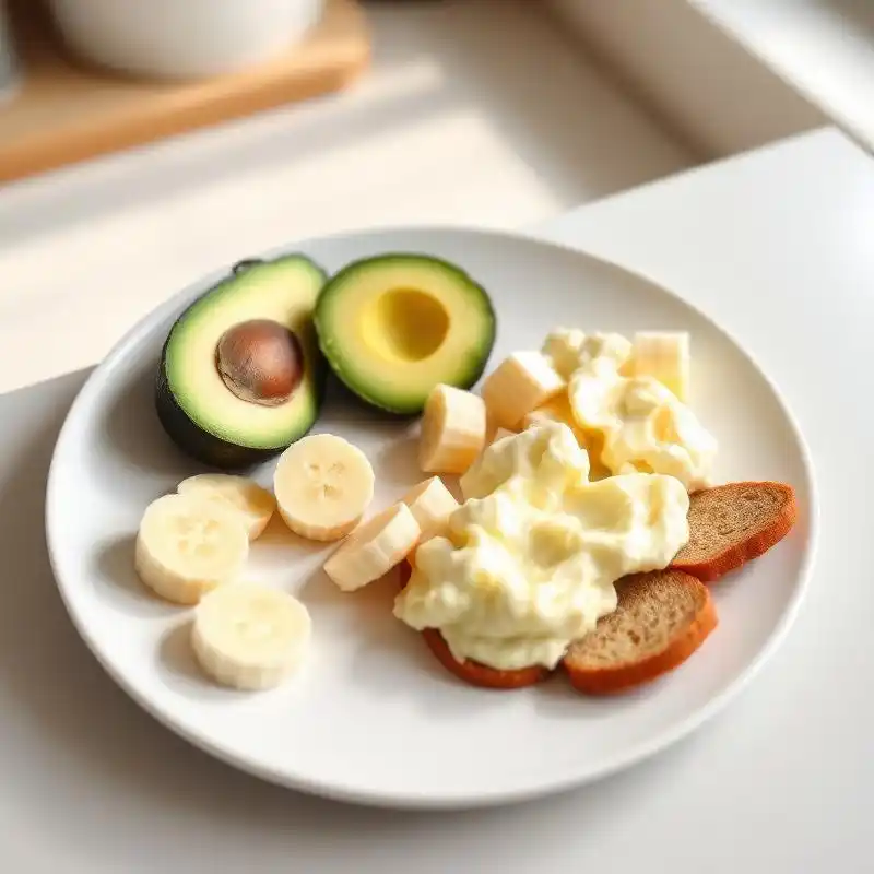 Platillo de bebé con pancakes de avena
