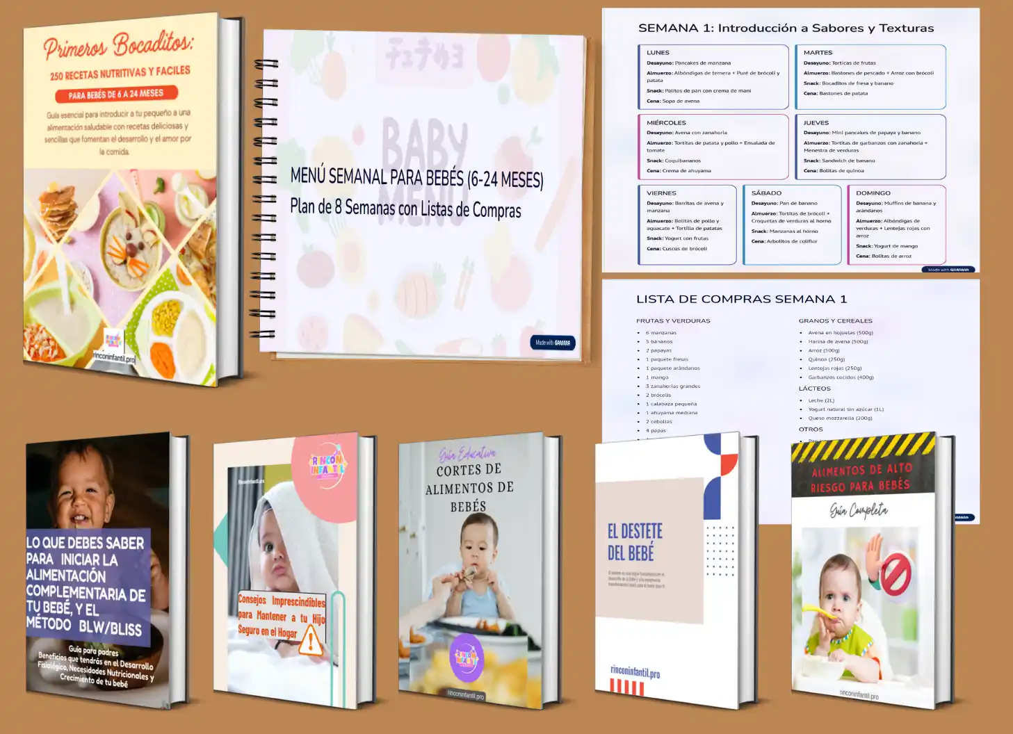 Pack completo de 250 recetas más todos los bonos